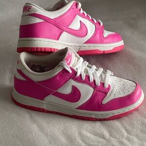 Nike Dunk Low GS Laser Fuchsia White and Pink Low-Tops